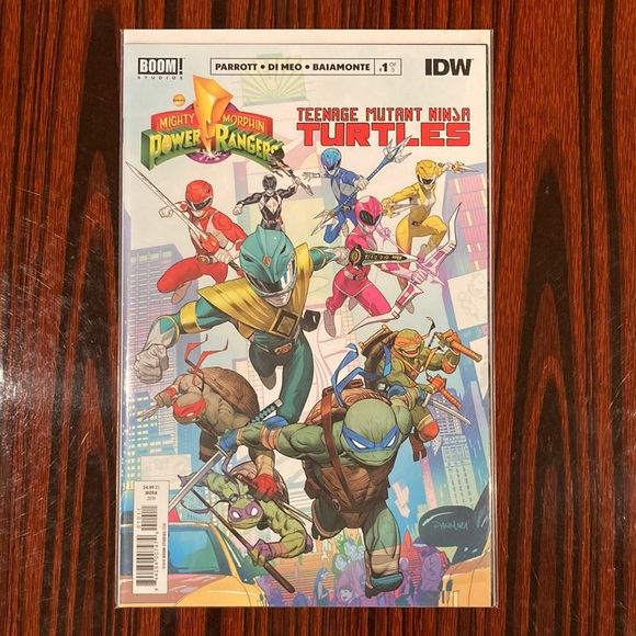 Power rangers vs Teenage Mutant ninja turtles 1-5 + 1 Variant 🥷🏻🐢❤️💙🖤💛💗💚 - Picture 2 of 7